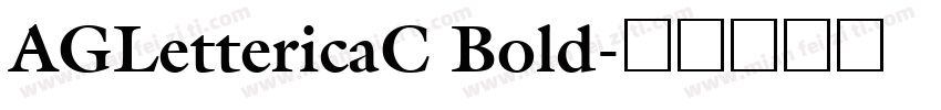 AGLettericaC Bold字体转换
